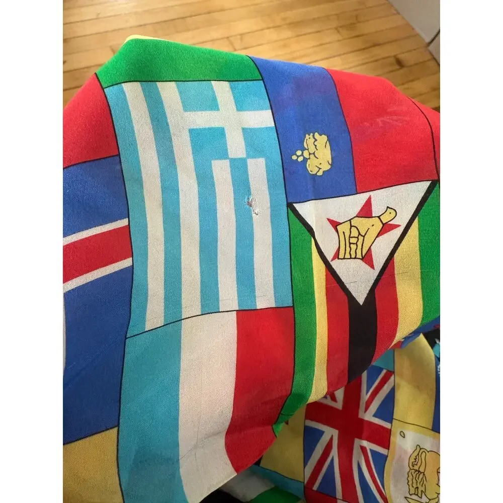 Silk World‎ Flags Children NO Diabetes 100% Silk Colorful Square Scarf